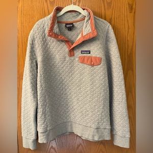 Patagonia Organic Cotton Quilted Snap-T Pullover Women’s Sweatshirt. Size M